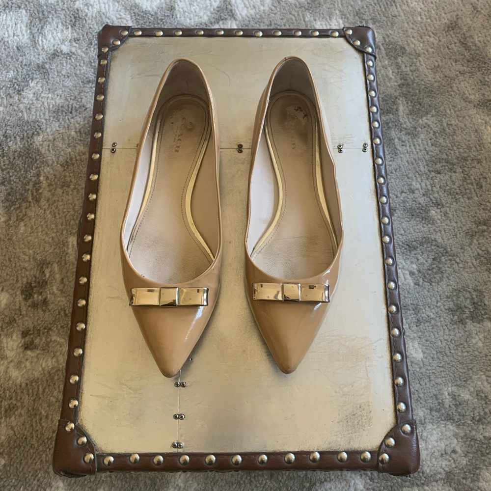 Coach patent leather flats
